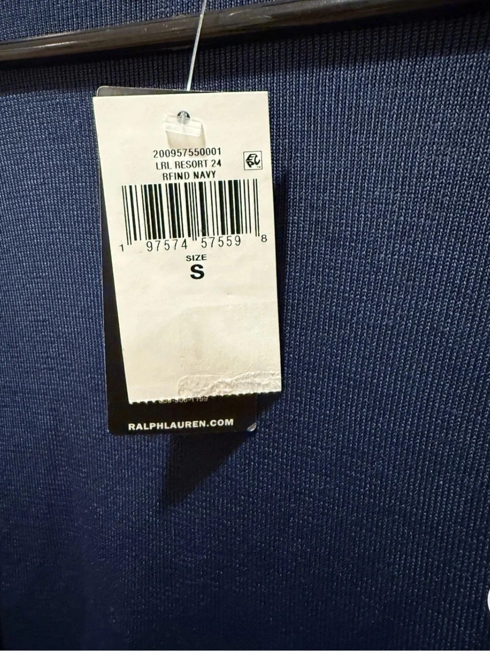 Lauren Ralph Lauren Open Cardigan Long SM Navy White Stripe Solid NWT MSRP $225 - Picture 8 of 15
